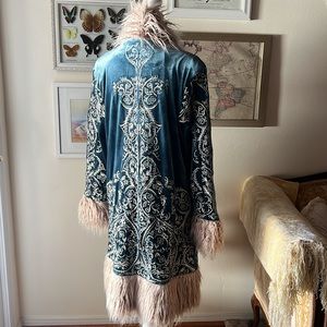 FREE PEOPLE MOONGLOW COAT - Sapphire NWOT
